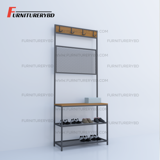 Shoe Rack cum cloth Hanging  Model: FSR-0211