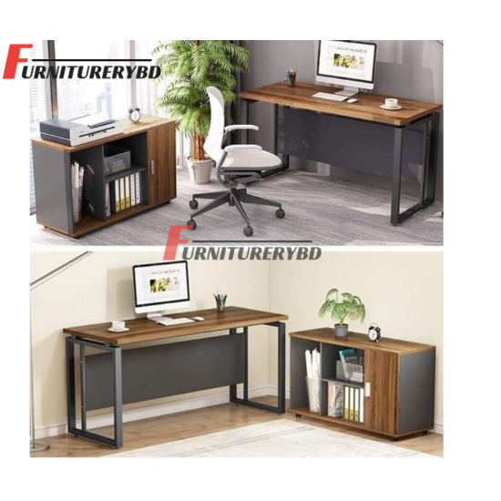 Sr. Executive Table with side rack  Model - TSET-0303