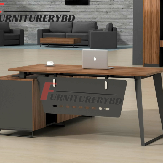 Sr. Executive Table with side rack  Model - TSET-0312