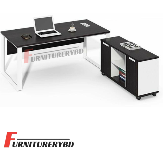 Sr. Executive Table with side rack  Model # TSET-0318