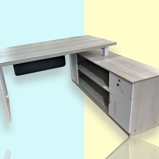 Sr. Executive Table with side rack  Model # TSET-0323