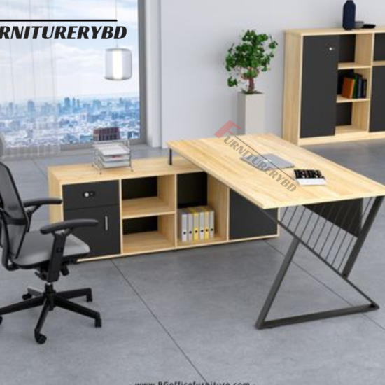 Sr. Executive Table with side rack  Model # TSET-0345