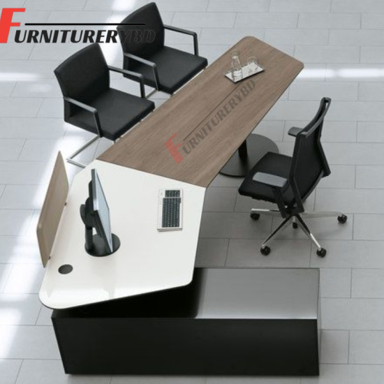 Sr. Executive Table with side rack  Model # TSET-0346