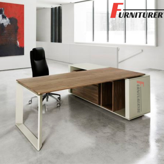 Sr. Executive Table with side rack  Model # TSET-0347