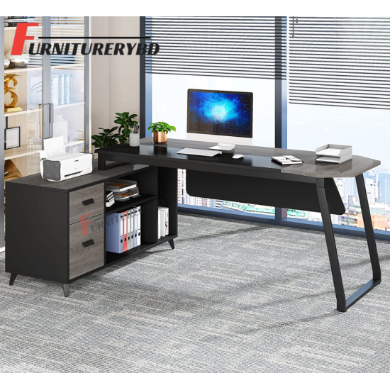 Sr. Executive Table with side rack  Model # TSET-0348