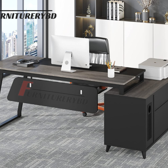 Sr. Executive Table with side rack  Model # TSET-0348