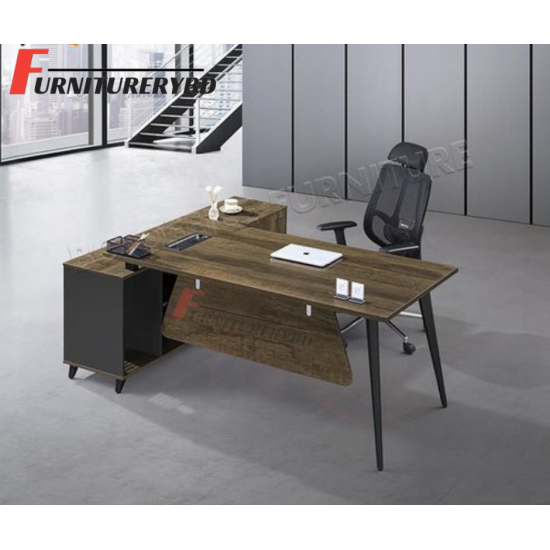 Sr. Executive Table with side rack  Model # TSET-0354