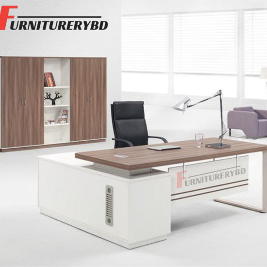 Sr. Executive Table with side rack  Model # TSET-0355