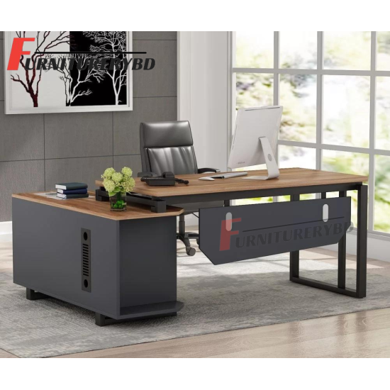 Sr. Executive Table with side rack  Model # TSET-0358